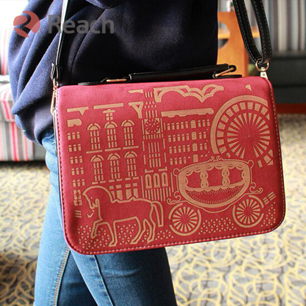 Laser engraving of leather bags